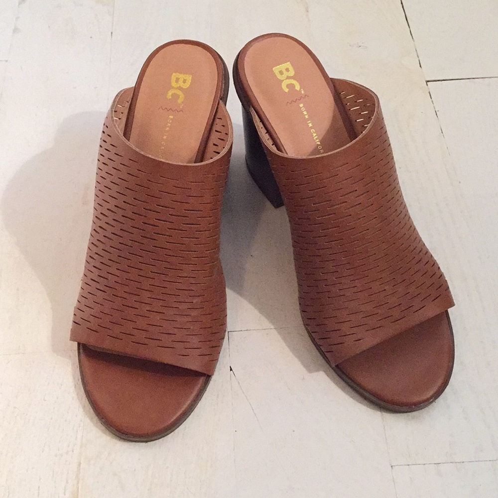 BC vegan leather heeled sandals